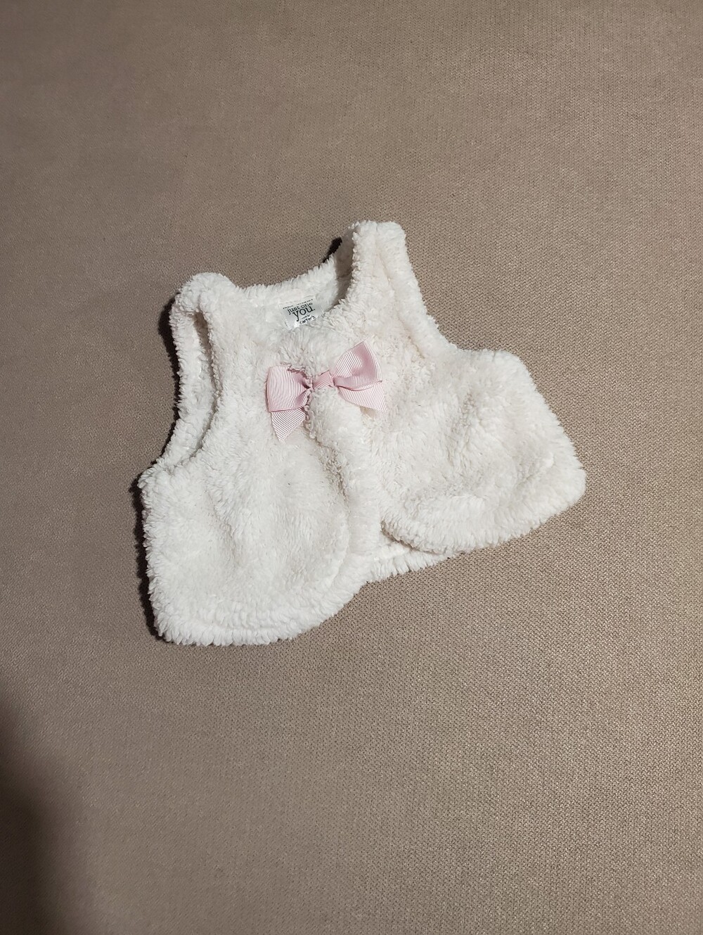 Baby Faux-Fur Vest with Pink Bow - Just One You By Carter's